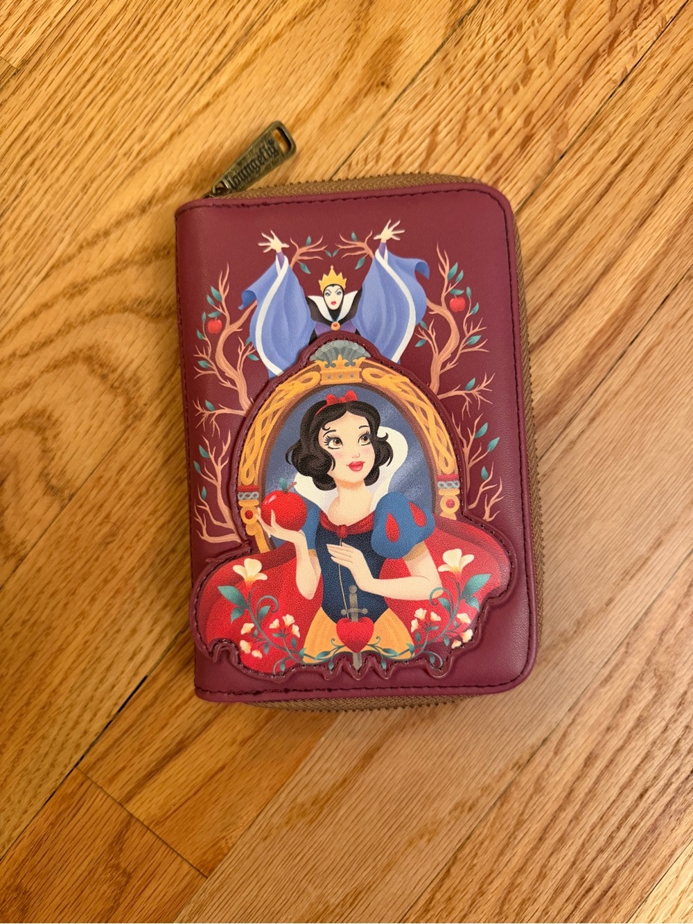 Loungefly Burgundy Snow White Zip Around Wallet